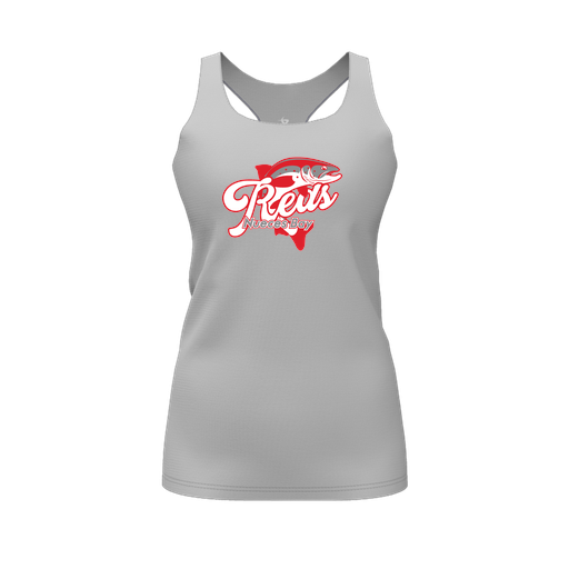 [FT0TRBGY-FYS-LOGO1] Decker Racerback Tank Top (Female Youth S, Gray, Logo 1)