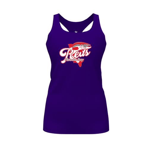 [FT0TRBPP-FYS-LOGO1] Decker Racerback Tank Top (Female Youth S, Purple, Logo 1)