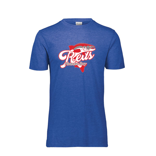 [FTSCUBRY-YS-LOGO1] Decker Youth Tri-Blend T-Shirt - Short Sleeve (Youth S, Royal, Logo 1)