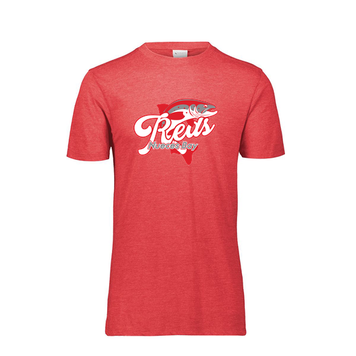 [FTSCUBRD-YS-LOGO1] Decker Youth Tri-Blend T-Shirt - Short Sleeve (Youth S, Red, Logo 1)