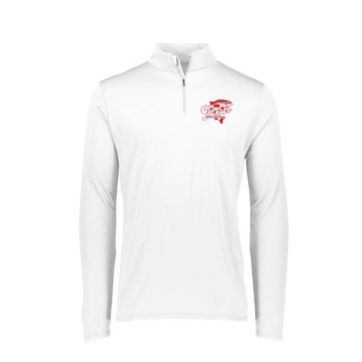 [FTLQFLWH-FAXS-LOGO1] Decker Women's Flex-Lite 1/4 Zip Shirt (Female Adult XS, White, Logo 1)