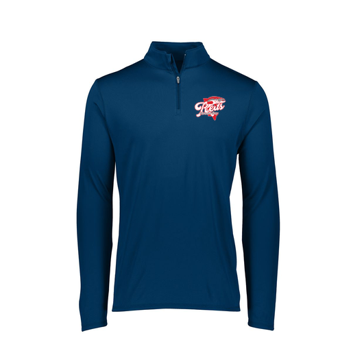 [FTLQFLNV-FAXS-LOGO1] Decker Women's Flex-Lite 1/4 Zip Shirt (Female Adult XS, Navy, Logo 1)