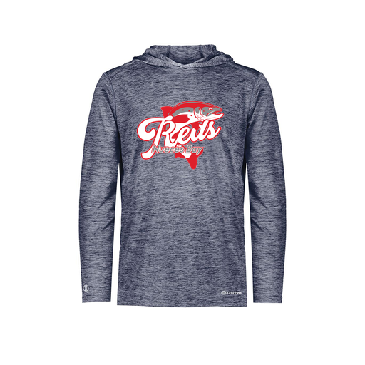 [FOLHCGNV-AS-LOGO1] Decker Men's Charge Hoodie (Adult S, Navy, Logo 1)