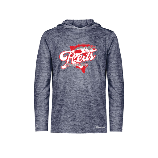 [FOLHCGNV-YS-LOGO1] Decker Youth Charge Hoodie (Youth S, Navy, Logo 1)