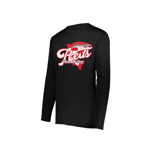[222822.080.XS-LOGO1] Men's LS Smooth Sport Shirt (Adult XS, Black, Logo 1)