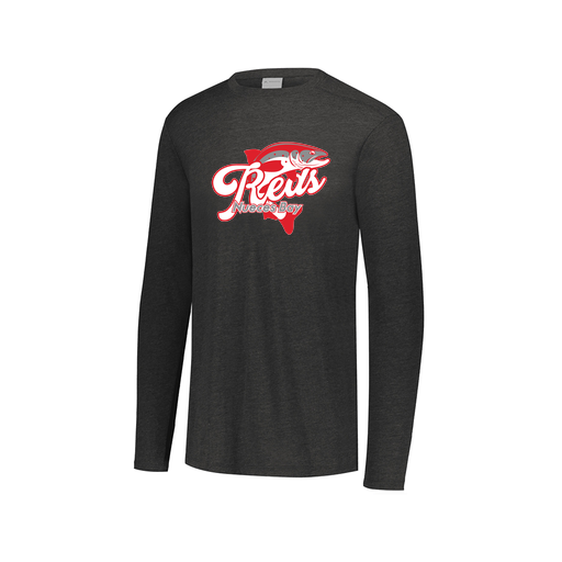 [FTLCUBBK-AXS-LOGO1] Decker Men's Tri-Blend T-Shirt - Long Sleeve (Adult XS, Black, Logo 1)