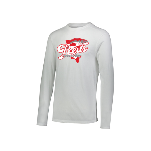 [3076.005.S-LOGO1] Youth LS Ultra-blend T-Shirt (Youth S, White, Logo 1)