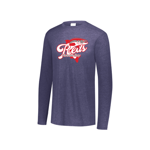 [3076.72N.S-LOGO1] Youth LS Ultra-blend T-Shirt (Youth S, Navy, Logo 1)