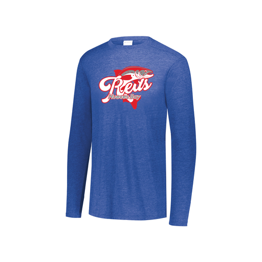 [FTLCUBRY-YS-LOGO1] Decker Youth Tri-Blend T-Shirt - Long Sleeve (Youth S, Royal, Logo 1)