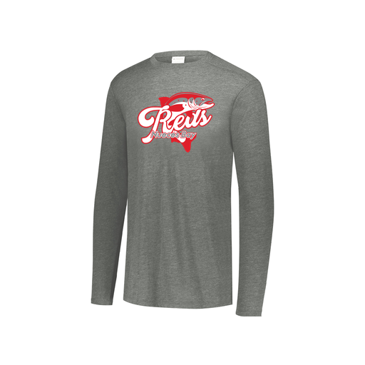 [FTLCUBGY-YS-LOGO1] Decker Youth Tri-Blend T-Shirt - Long Sleeve (Youth S, Gray, Logo 1)