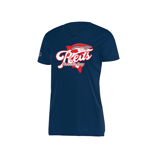 [222820.065.S-LOGO1] Ladies Movement Dri Fit Shirt (Female Adult S, Navy, Logo 1)