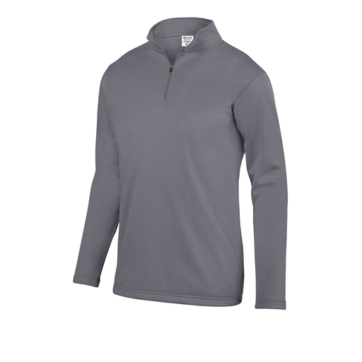 [DFW-FFQZ-GRY-AS-LOGO4] Men's FlexFleece 1/4 Zip (Adult S, Gray, Logo 4)