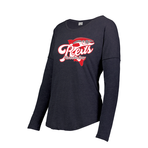 [FTLCUBNV-FAXS-LOGO1] Decker Women's Tri-Blend T-Shirt - Long Sleeve (Female Adult XS, Navy, Logo 1)